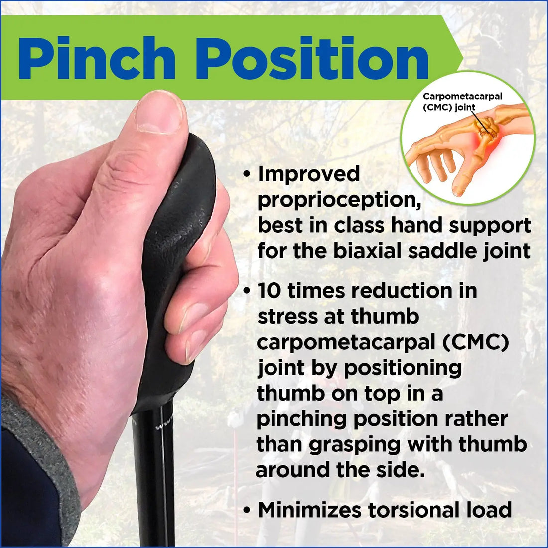 York Nordic Motivator Grip Pinch Position