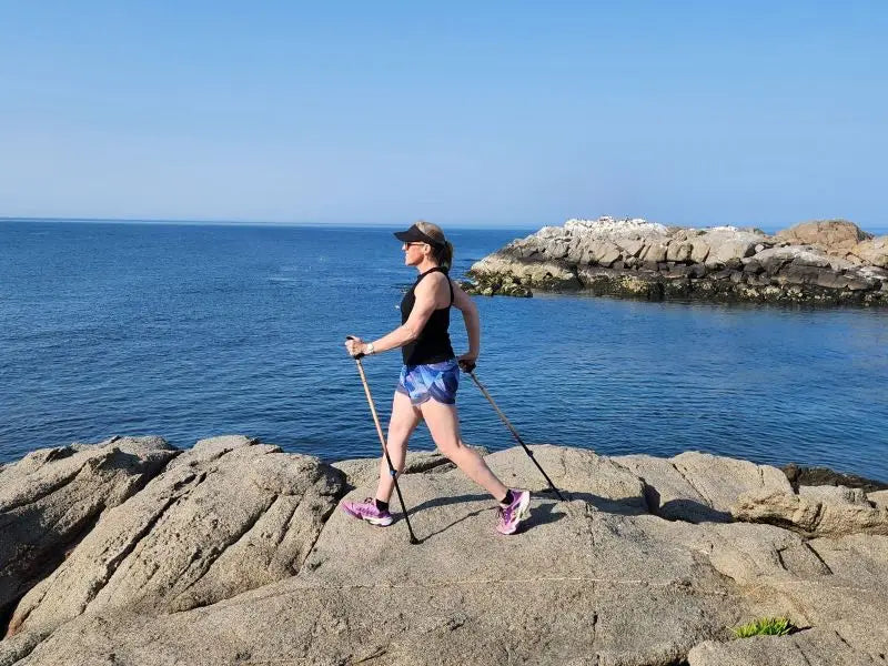 Woman Pole Walking with York Nordic Motivator Walking Pole