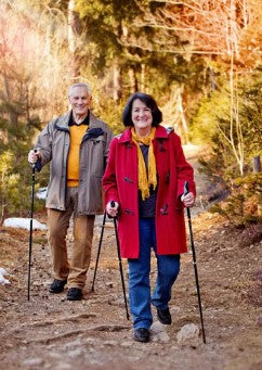 A Couple Nordic Walking