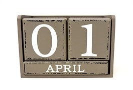 Calendar Showing Date of April 1st