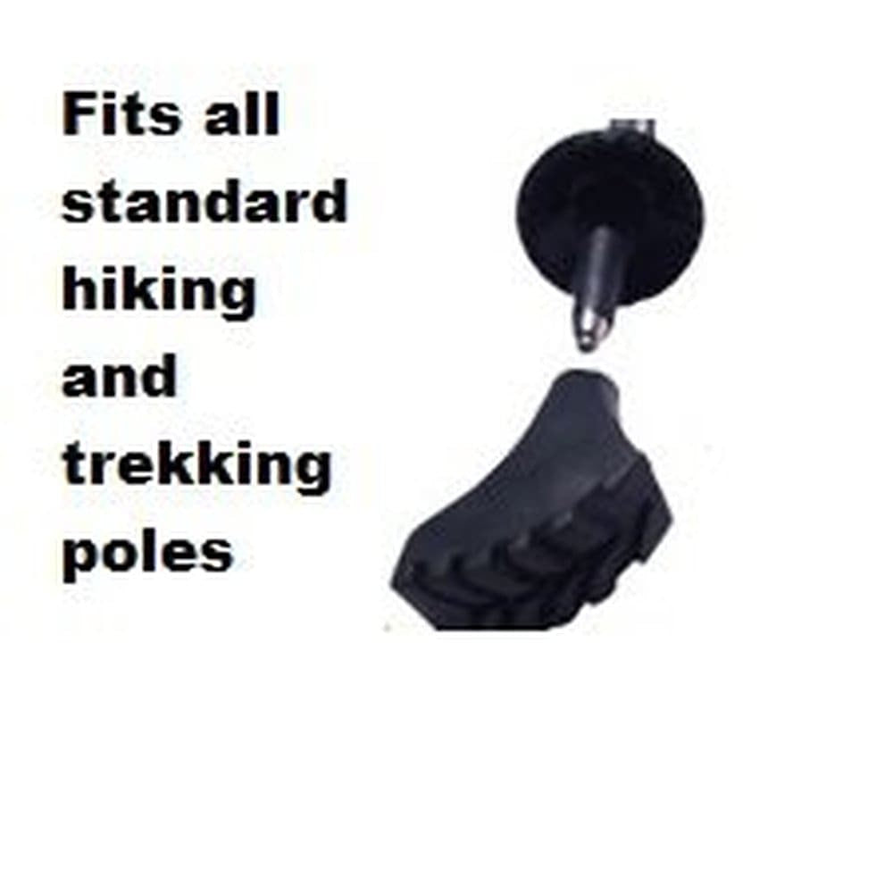 Combo Four Pack of Trekking Pole Replacement Tips- 2 Nordic Style Tapered and Extra Durable Round