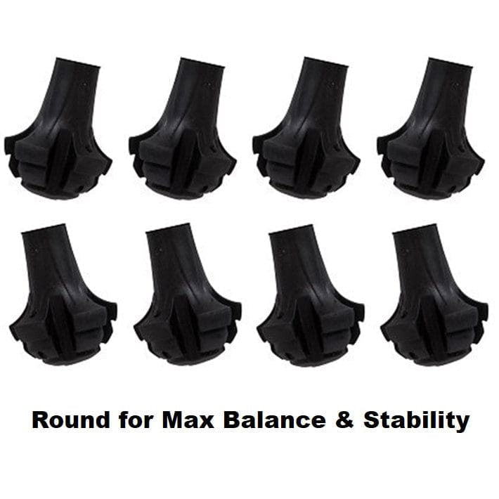 Eight Pack of Extra Durable Rubber Replacement Tips (Replacement Feet - Paws - Ferrules - Caps)