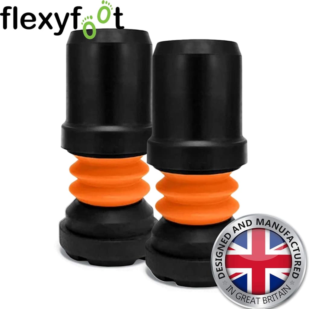 Flexyfoot Shock Absorbing Crutch Tips - Fits smartCRUTCH and York Nordic Spring - Replacement