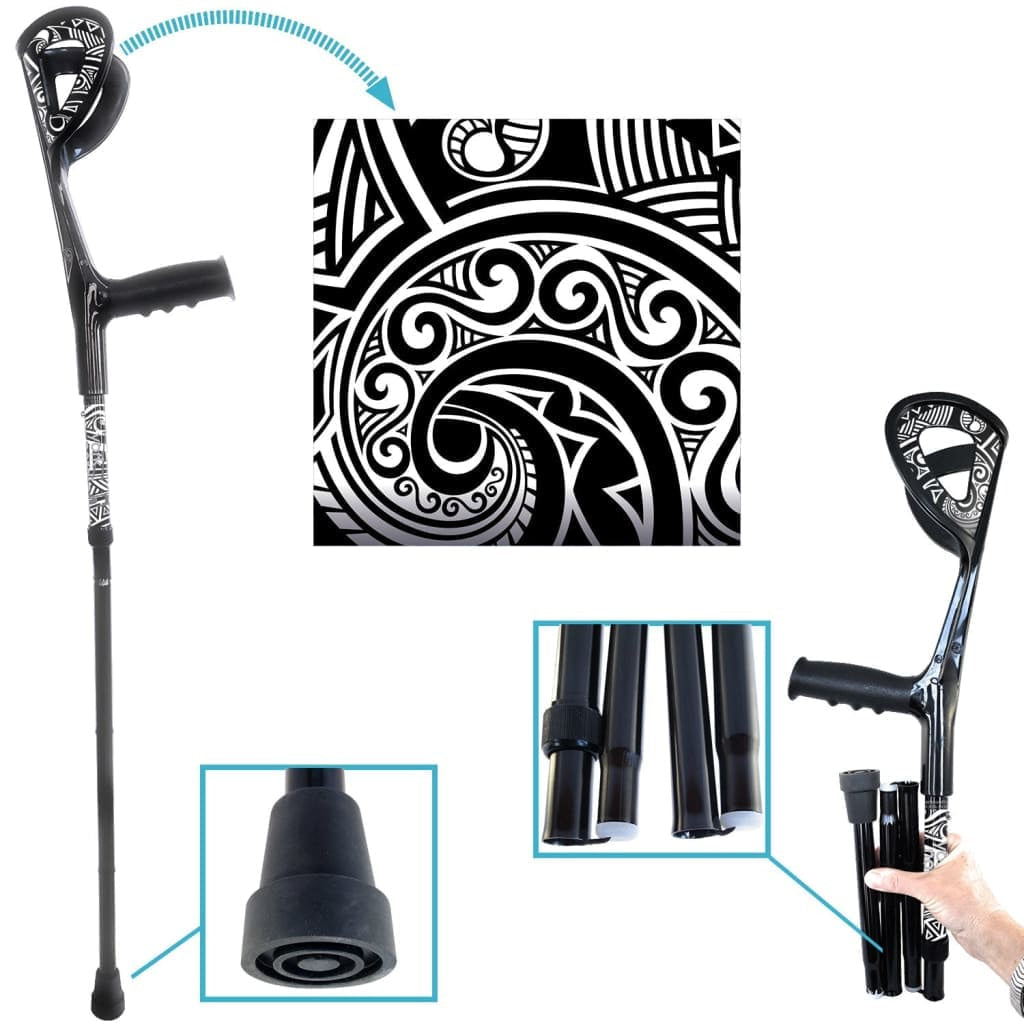 Folding Traveler Forearm Crutches (Sold as a PAIR) - 5’4’ to 5’8’ / Maori