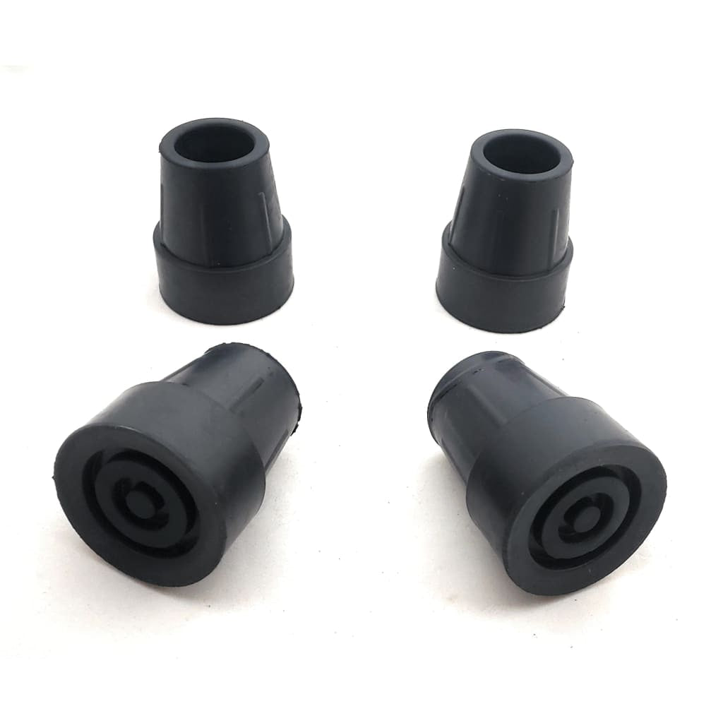 Four Pack of 1’’ Rubber Replacement Tips for York Nordic Spring Crutches