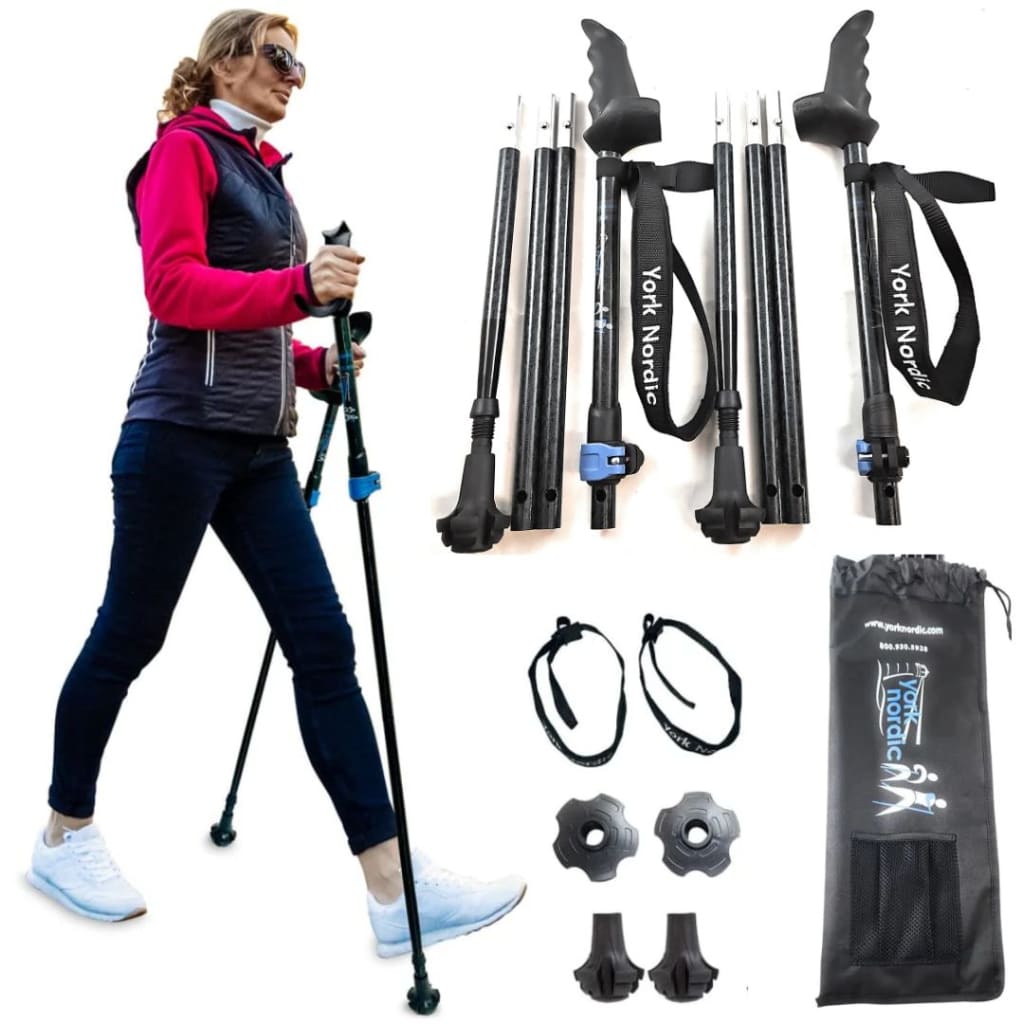 Motivator Super Duty Swift Connect Travel Poles for Balance and Rehab - Heavy with XL Stability