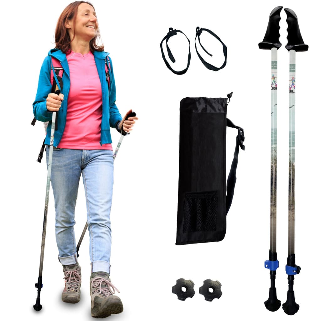 Motivator Walking Poles for Balance and Rehab - Patented Stability Grips - Lightweight Adjustable