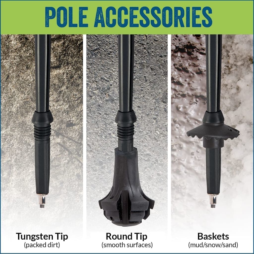 Motivator Walking Poles for Balance and Rehab - Patented Stability Grips - Lightweight Adjustable