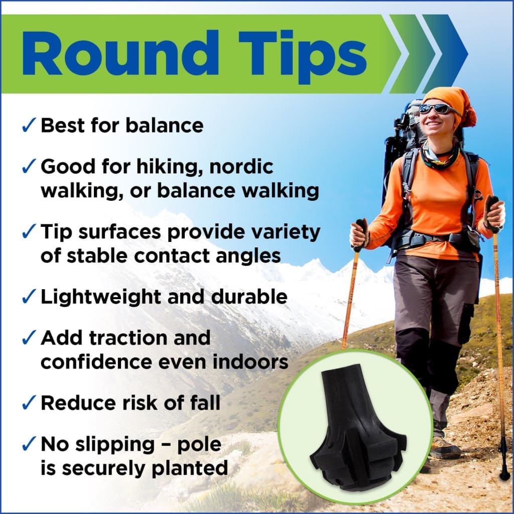 Motivator Walking Poles for Balance and Rehab - Patented Stability Grips - Lightweight Adjustable