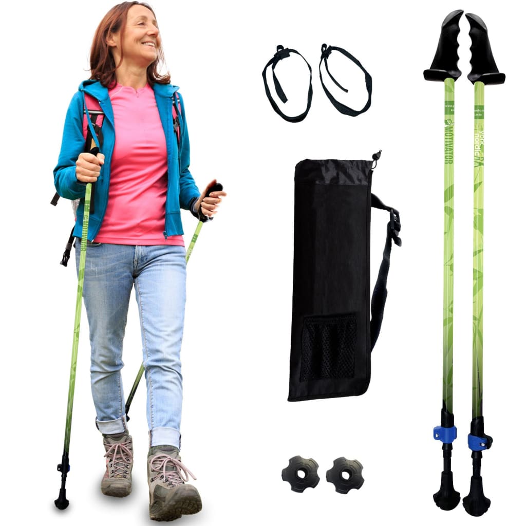 Motivator Walking Poles for Balance and Rehab - Patented Stability Grips - Lightweight Adjustable