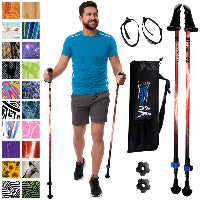 Motivator Walking Poles for Balance and Rehab - Patented Stability Grips - Lightweight Adjustable