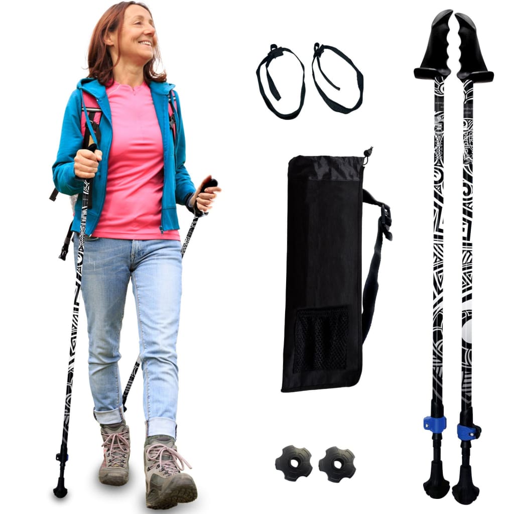 Motivator Walking Poles for Balance and Rehab - Patented Stability Grips - Lightweight Adjustable