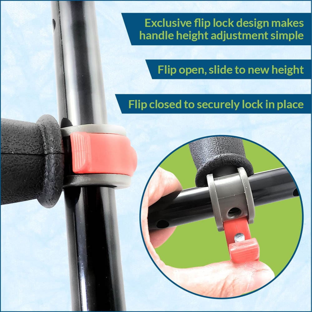 Adjustable Spring Cushion Crutches Perfect for Sports Injuries and Travel - Heights 4’7’’ to 6’6’’