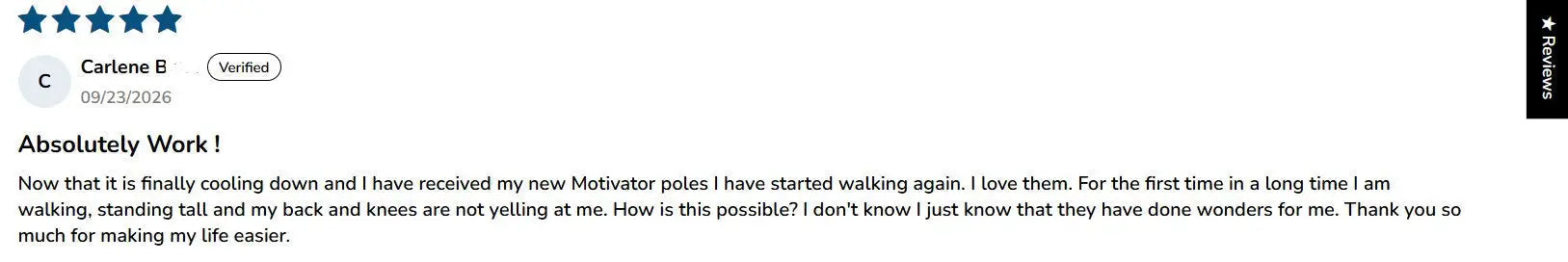Walking Taller, Feeling Better: A Customer’s Motivator Story
