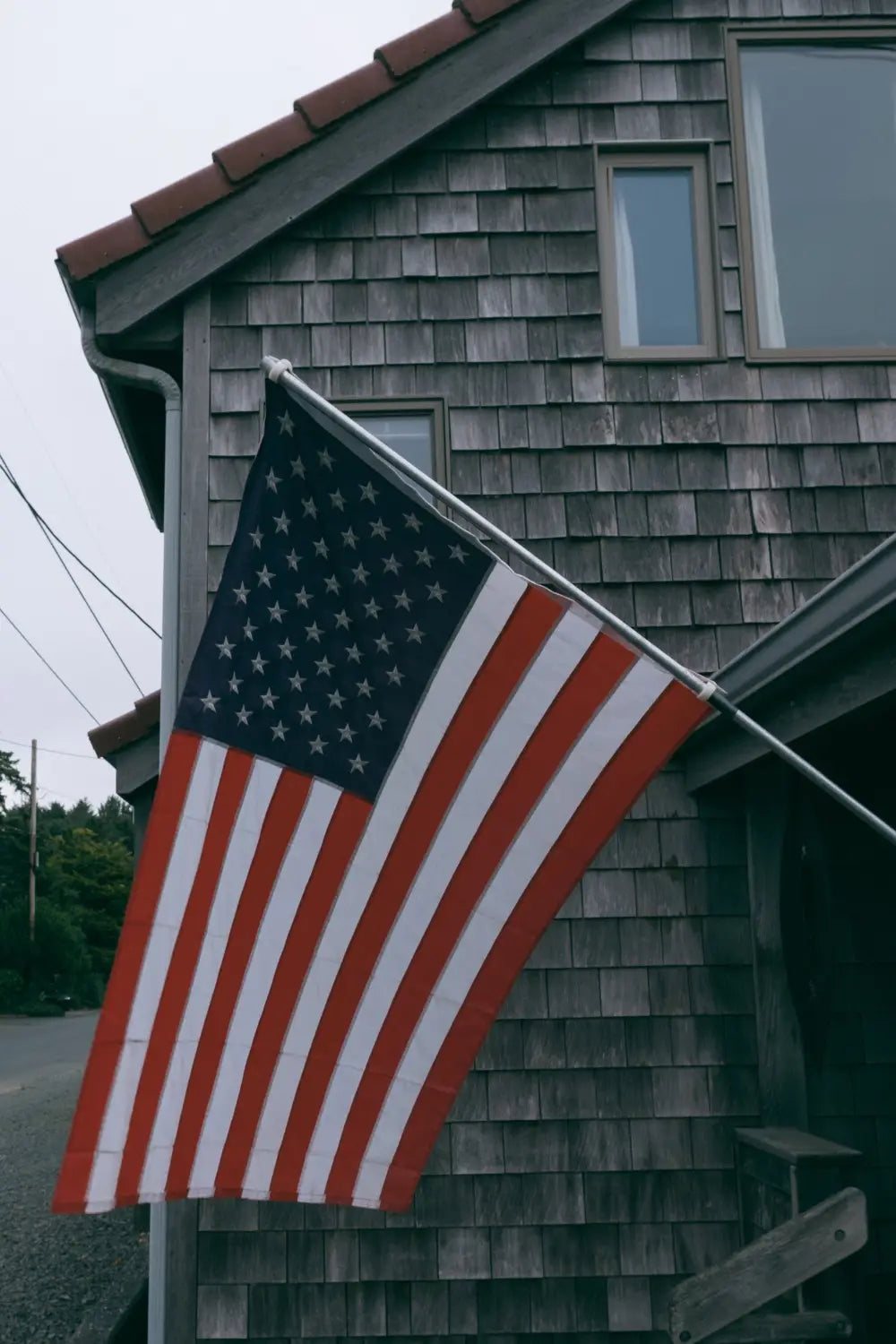 United States Flag on a Cottage