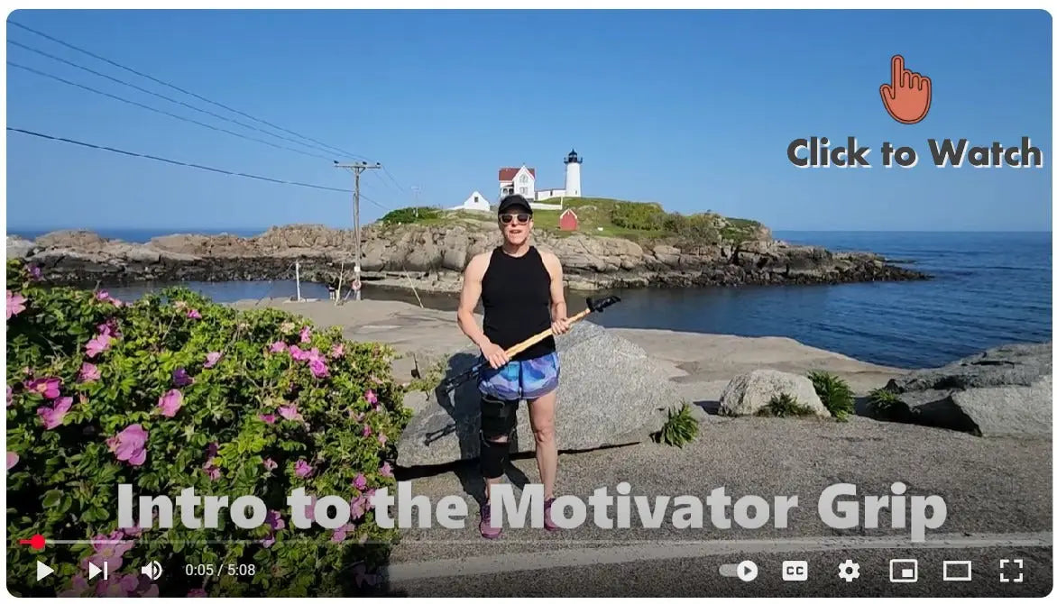 Motivator Walking Poles for Balance and Rehab - Patented Stability Grips - Lightweight Adjustable
