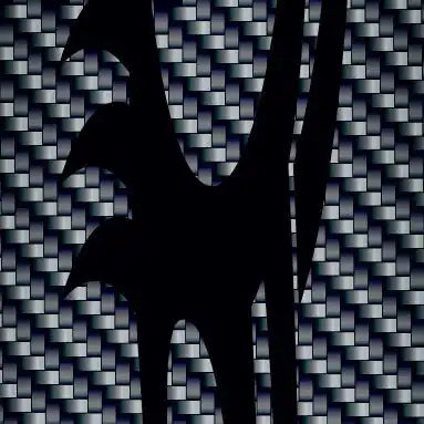 Abstract black shape.
