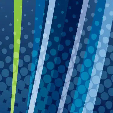 Abstract blue and green striped pattern.