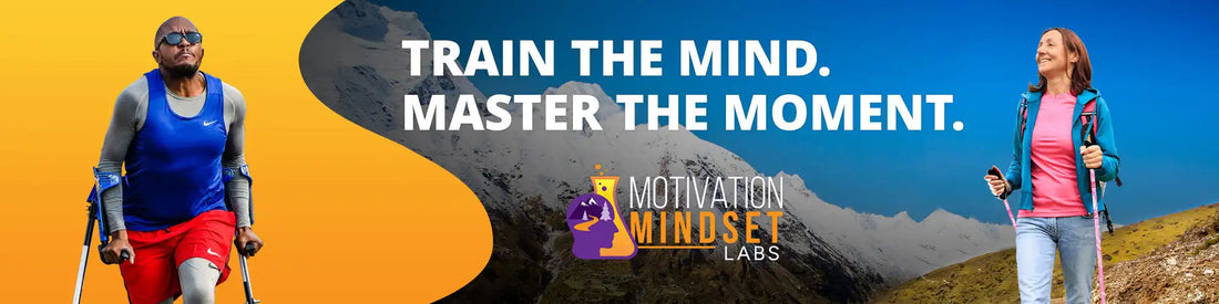 Banner promoting mental training and personal mastery.