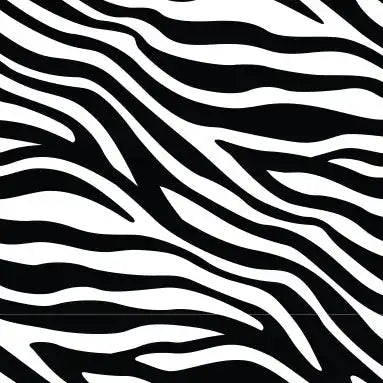 Black and white zebra pattern.