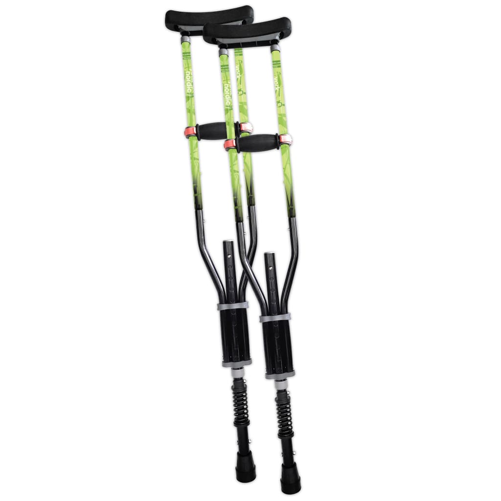 Adjustable Spring Cushion Crutches Perfect for Sports Injuries and Travel - Heights 4’7’’ to 6’6’’
