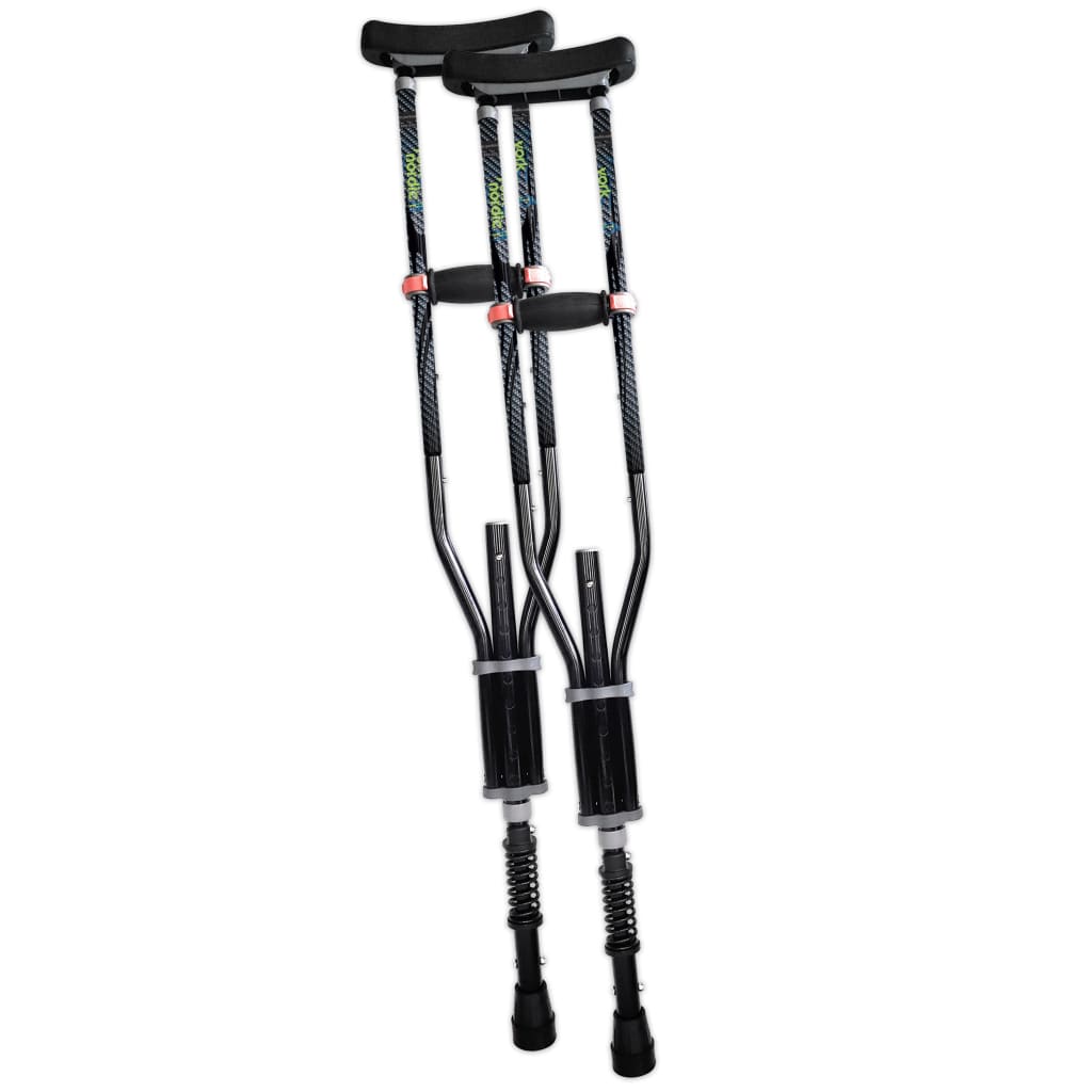 Adjustable Spring Cushion Crutches Perfect for Sports Injuries and Travel - Heights 4’7’’ to 6’6’’