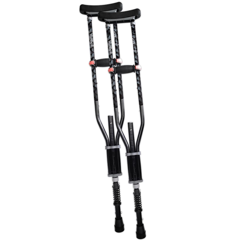 Adjustable Spring Cushion Crutches Perfect for Sports Injuries and Travel - Heights 4’7’’ to 6’6’’
