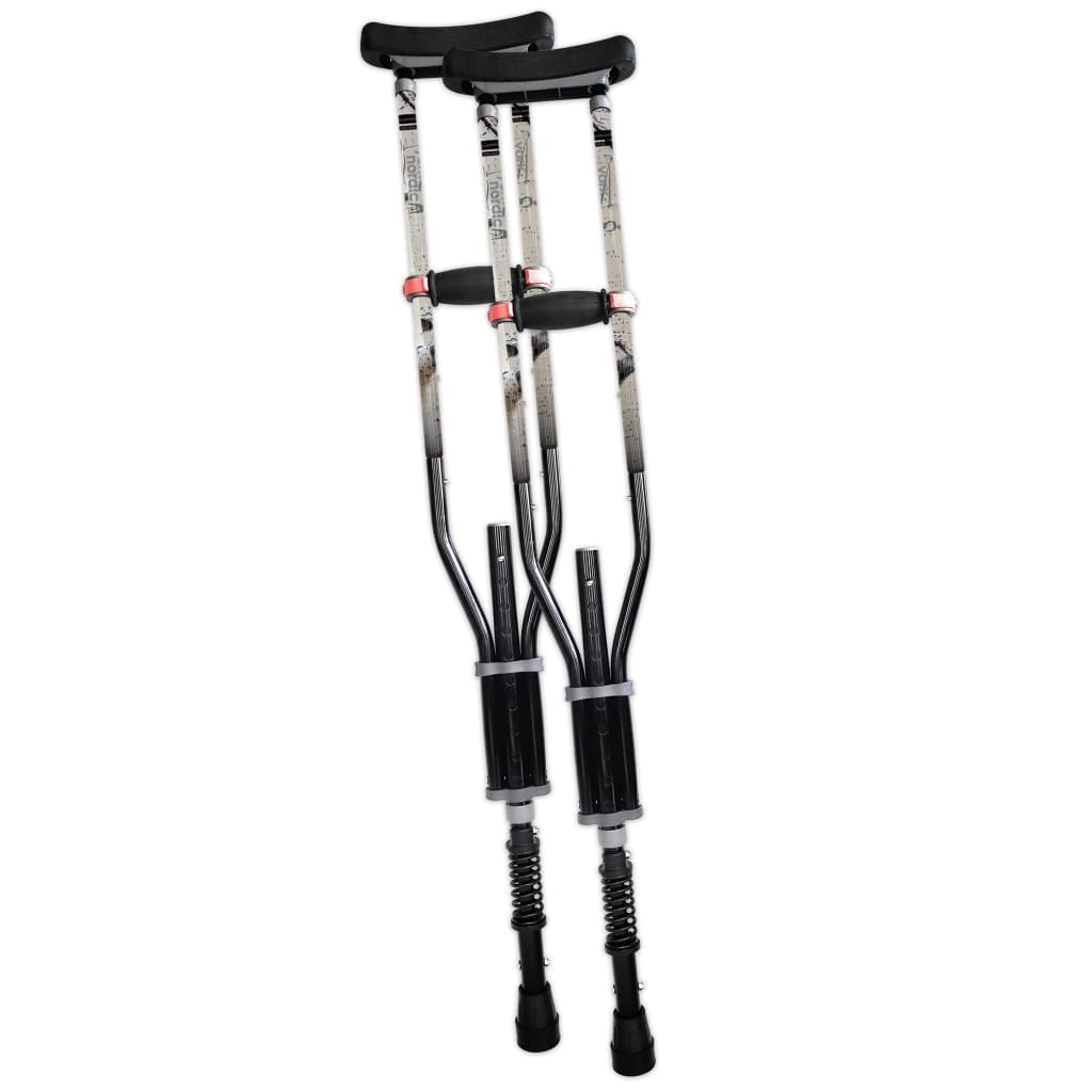 Adjustable Spring Cushion Crutches Perfect for Sports Injuries and Travel - Heights 4’7’’ to 6’6’’