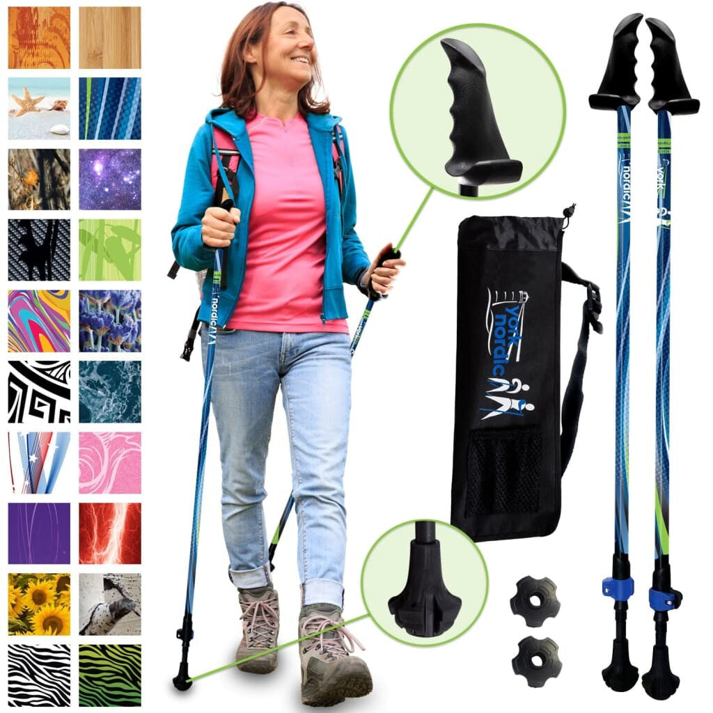 Folding shop walking poles