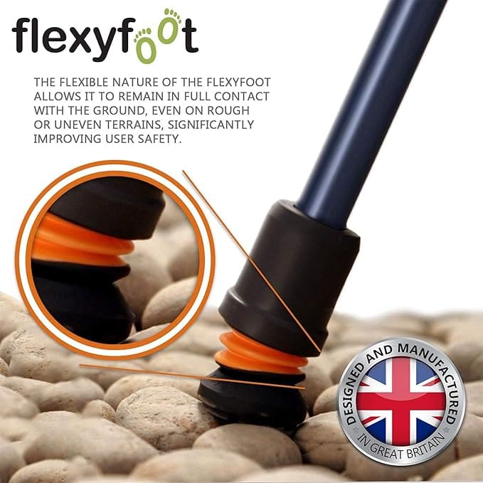 Flexyfoot Shock Absorbing Crutch and Walking Pole Ferrules - Fits Motivator Super Duty smartCRUTCH