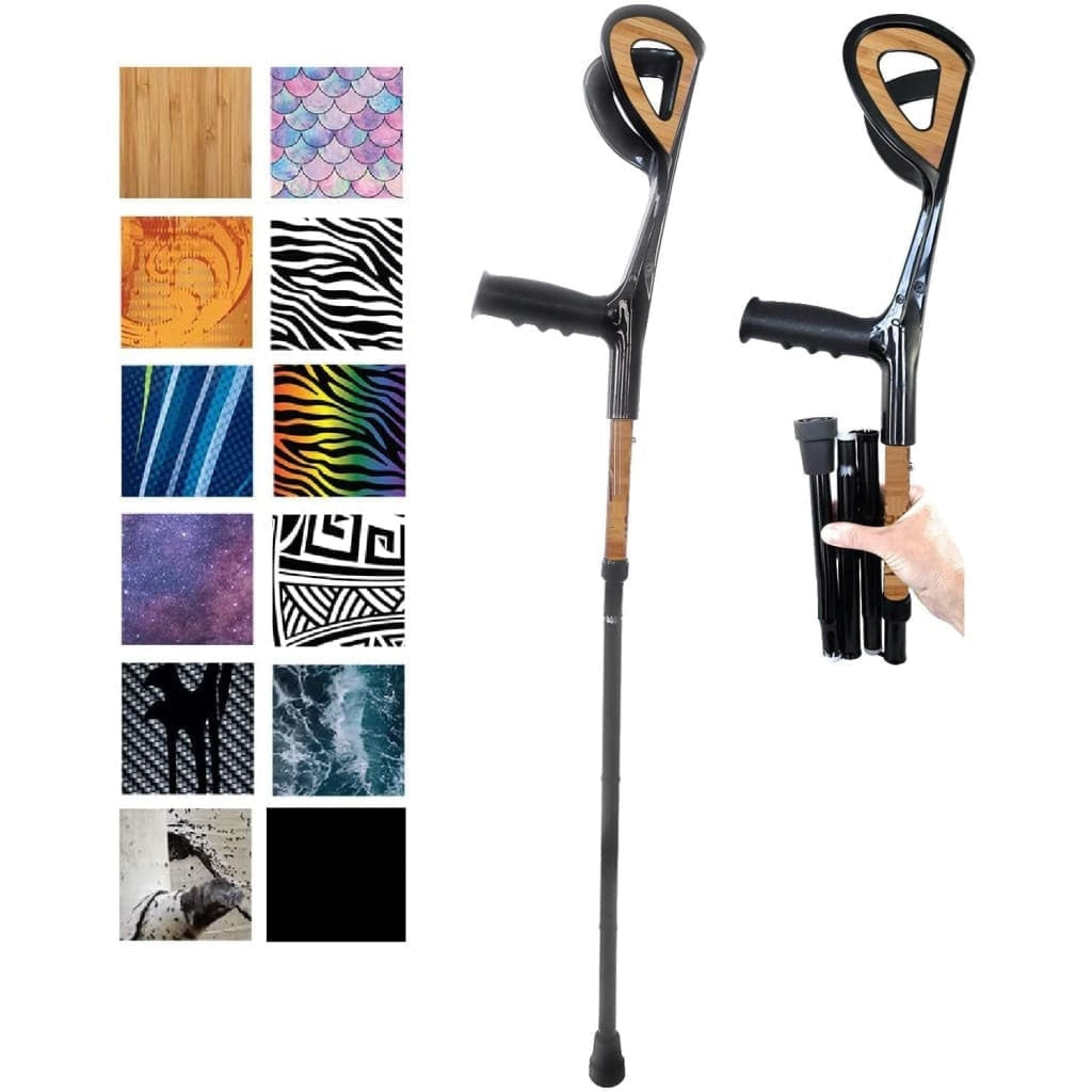 Folding Traveler Forearm Crutches (Sold as a PAIR)