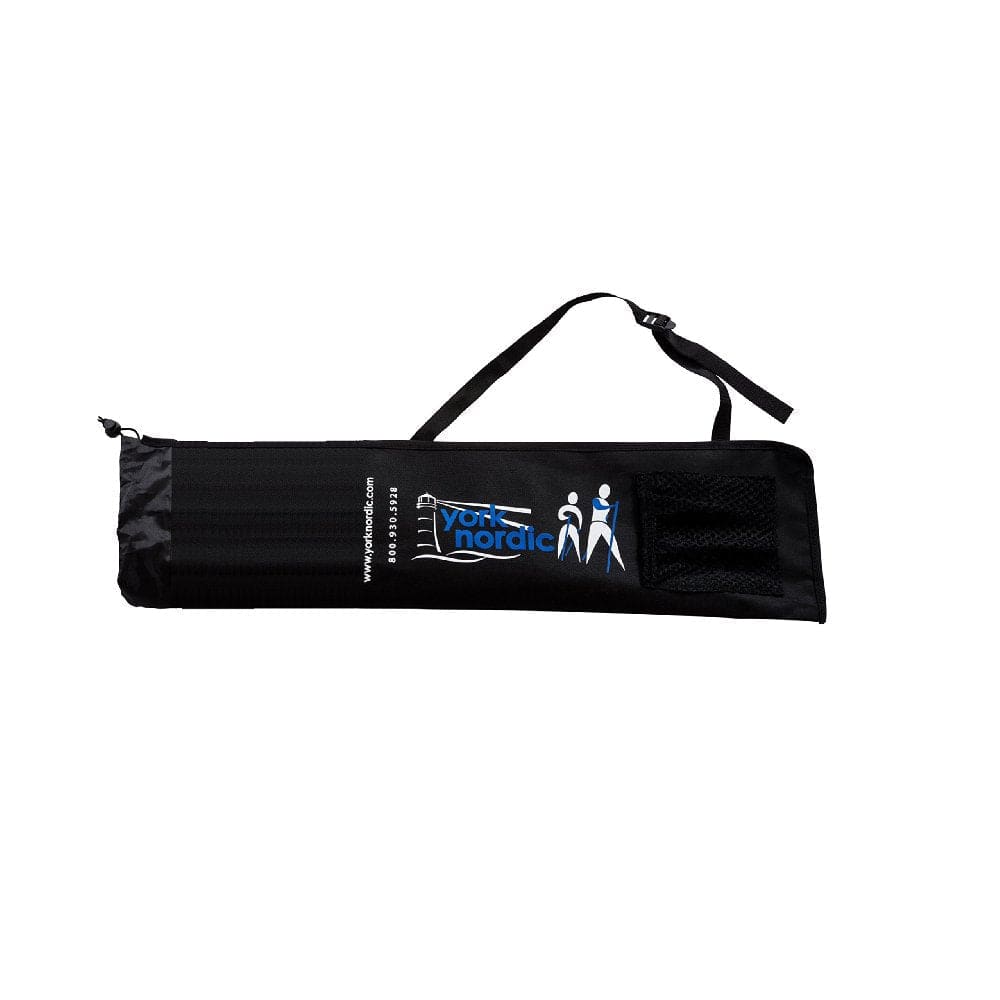 Just Black Hiking & Walking Poles w-flip locks detachable feet and travel bag - pair -