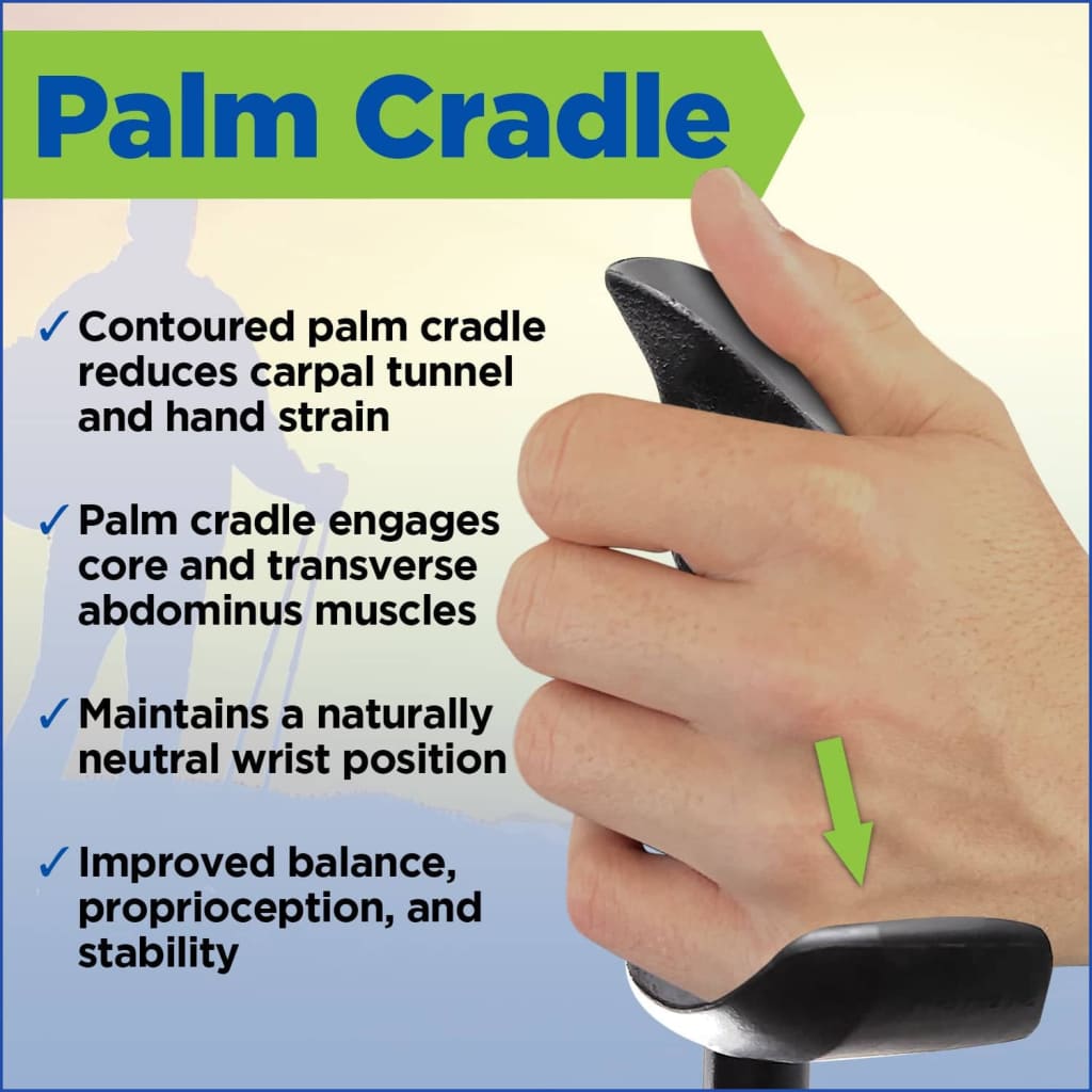 Motivator Big & Tall Walking Poles for Balance and Rehab - Heavy Duty Larger Patented Stability