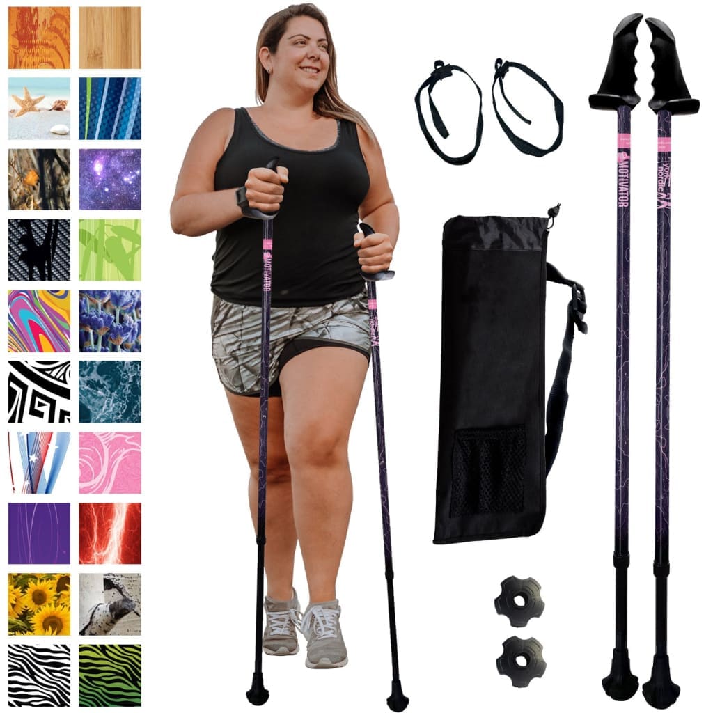 Motivator Super Duty Journey Series Walking Poles for Your Weight Loss - Heavy Larger Patented