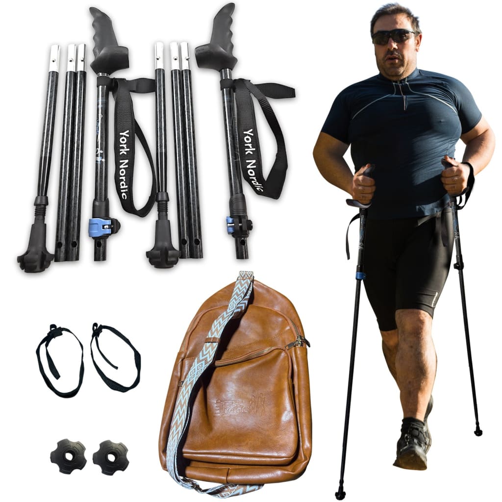 Motivator Super Duty Swift Connect Travel Poles for Balance and Rehab - Heavy with XL Stability