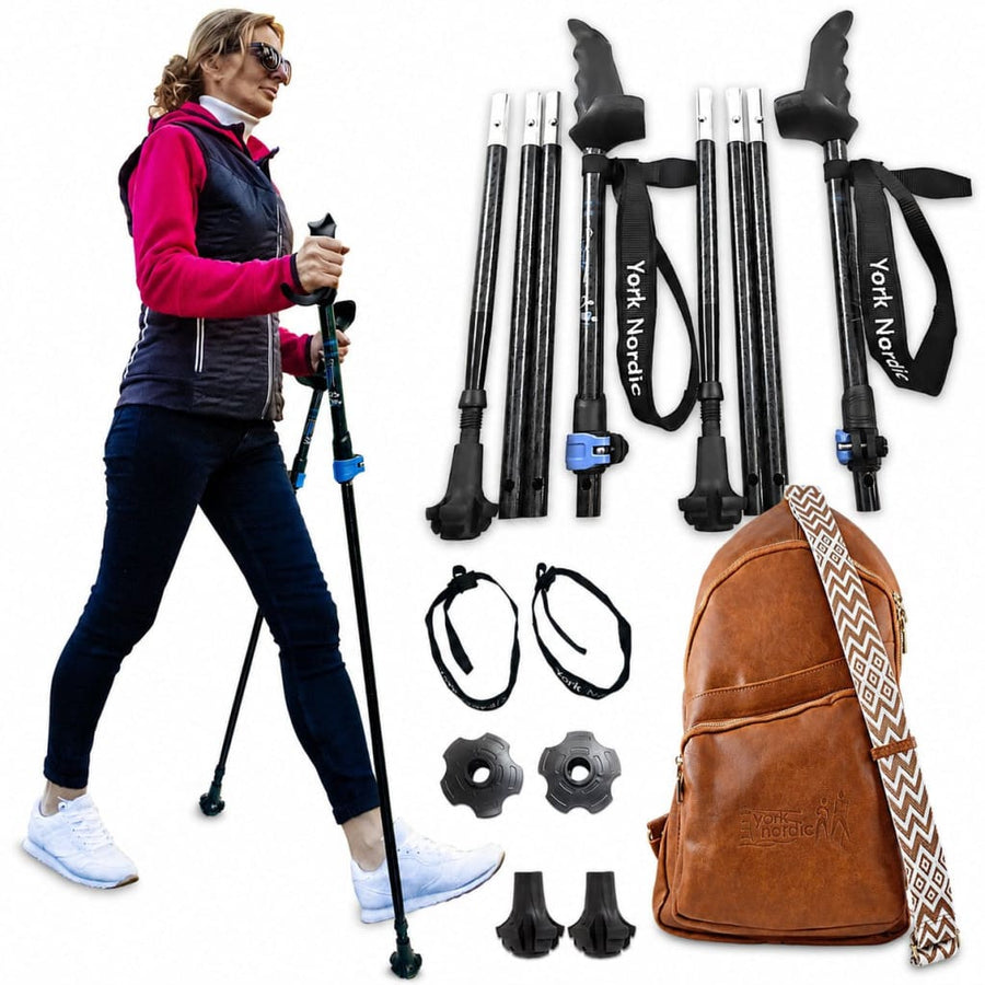 Motivator Swift Connect Travel Poles for Balance and Rehab - Patented Stability Grips - Lightweight