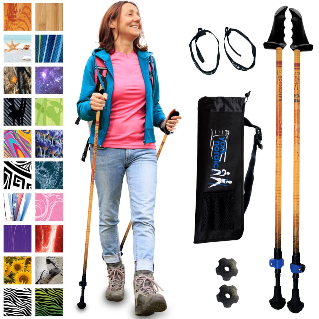 Motivator Walking Poles for Balance and Rehab - Patented Stability Grips - Lightweight Adjustable