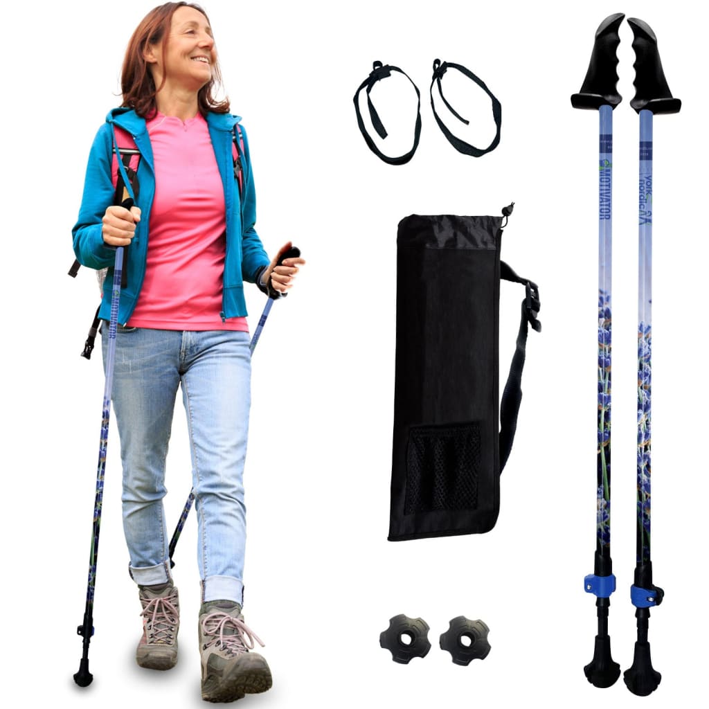 Motivator Walking Poles for Balance and Rehab - Patented Stability Grips - Lightweight Adjustable