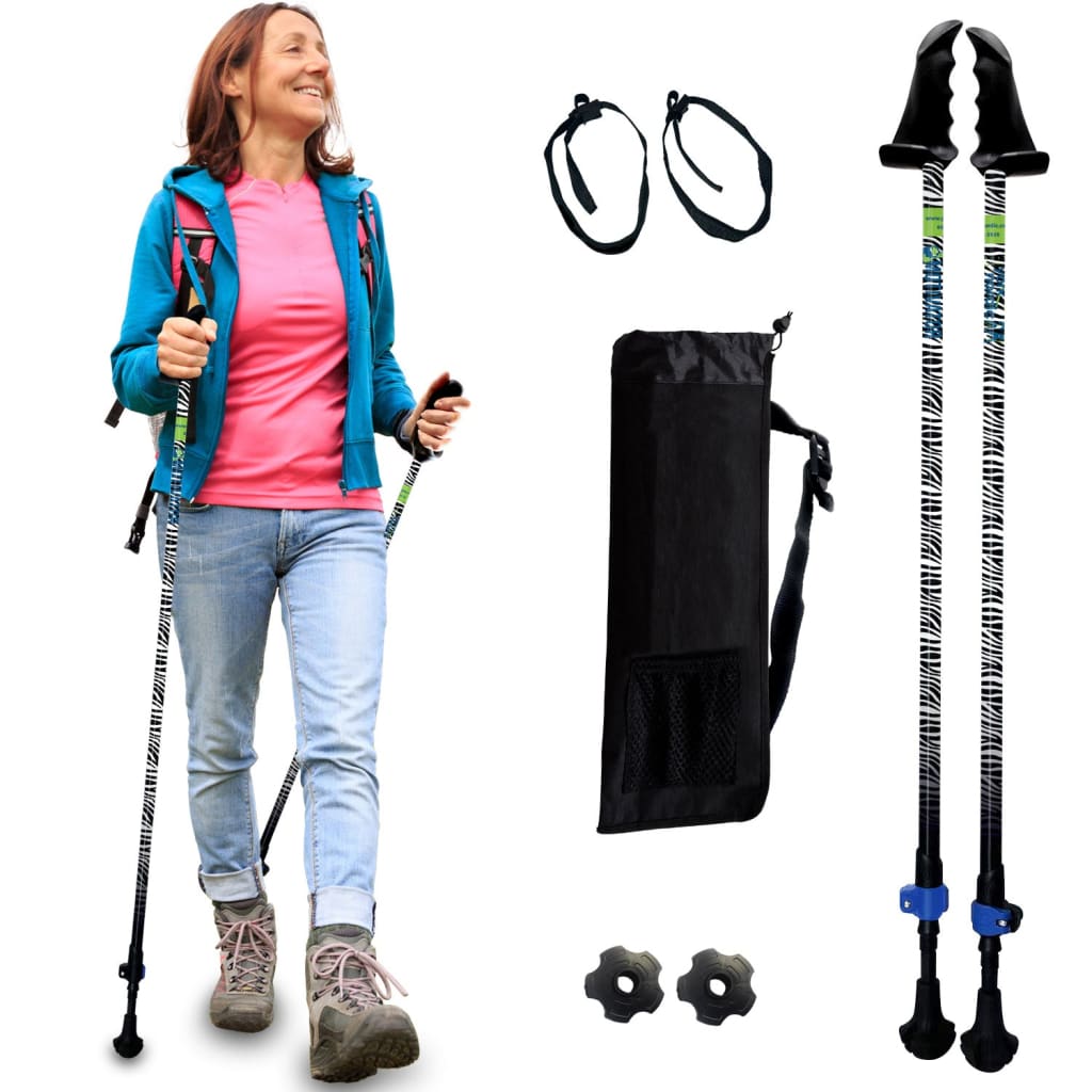 Motivator Walking Poles for Balance and Rehab - Patented Stability Grips - Lightweight Adjustable