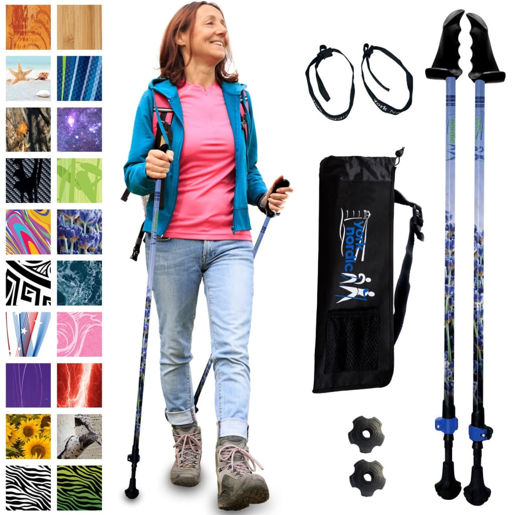 Motivator Walking Poles for Balance and Rehab - Patented Stability Grips - Lightweight Adjustable