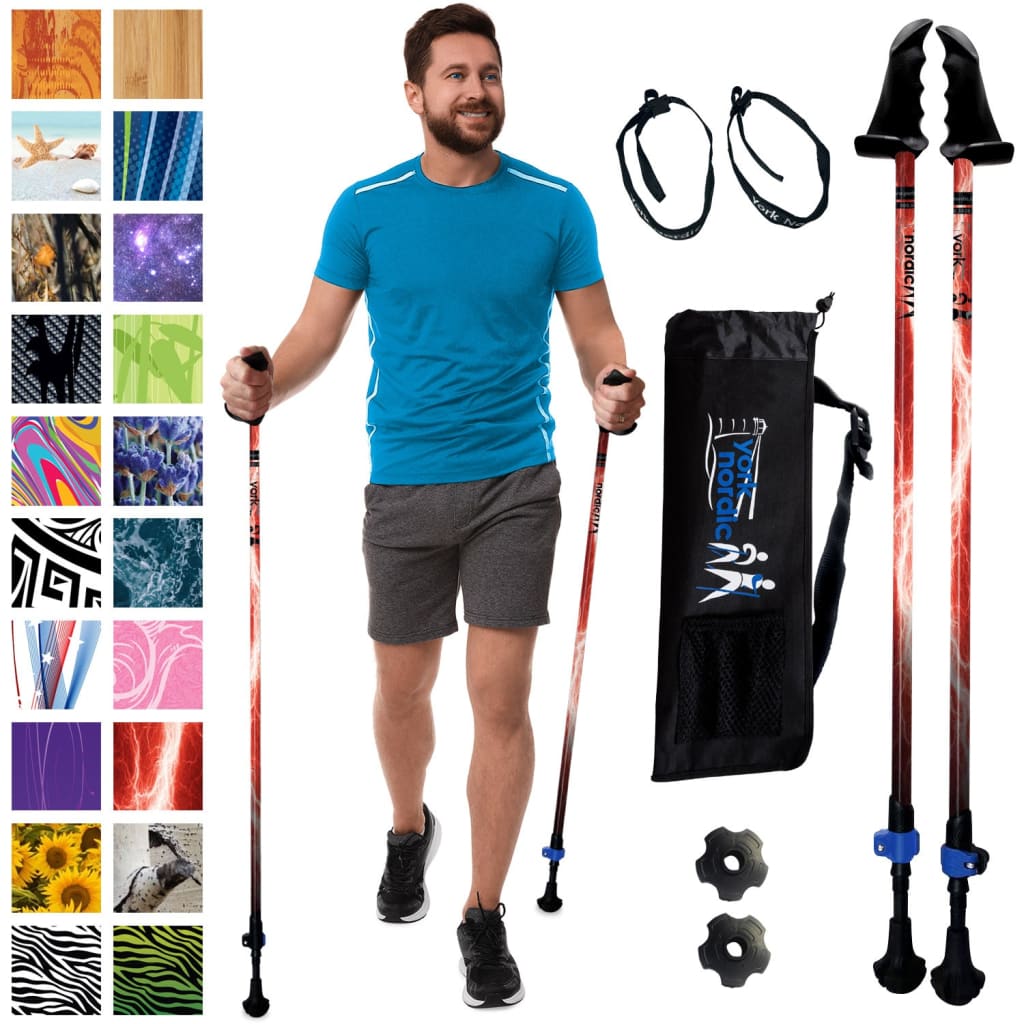 Motivator Walking Poles for Balance and Rehab - Patented Stability Grips - Lightweight Adjustable
