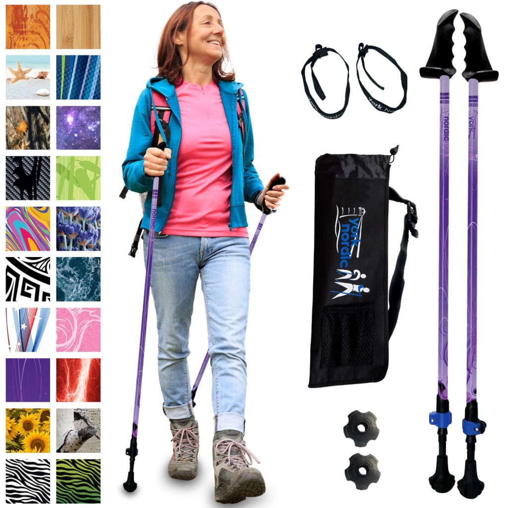 Motivator Walking Poles for Balance and Rehab - Patented Stability Grips - Lightweight Adjustable