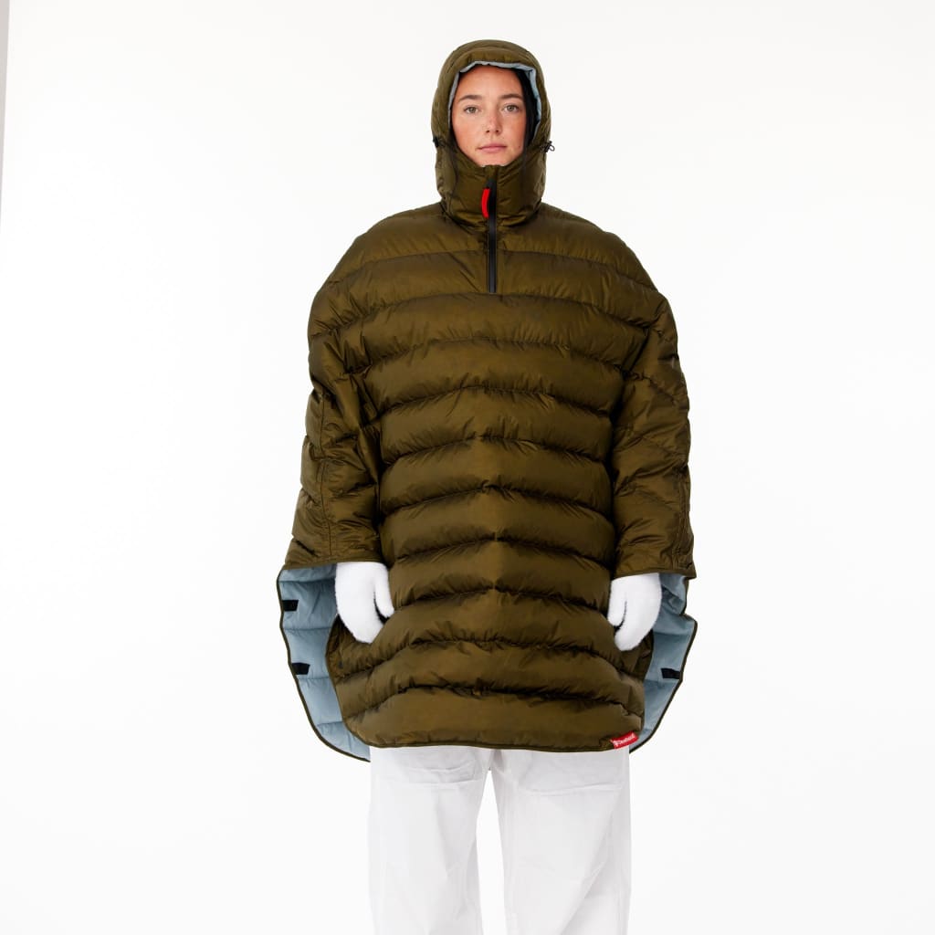 Snow Cape - Olive and Blue Gray