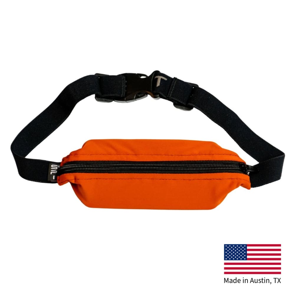 The Original SPIbelt Running Belt - Burnt Orange with Black Zipper
