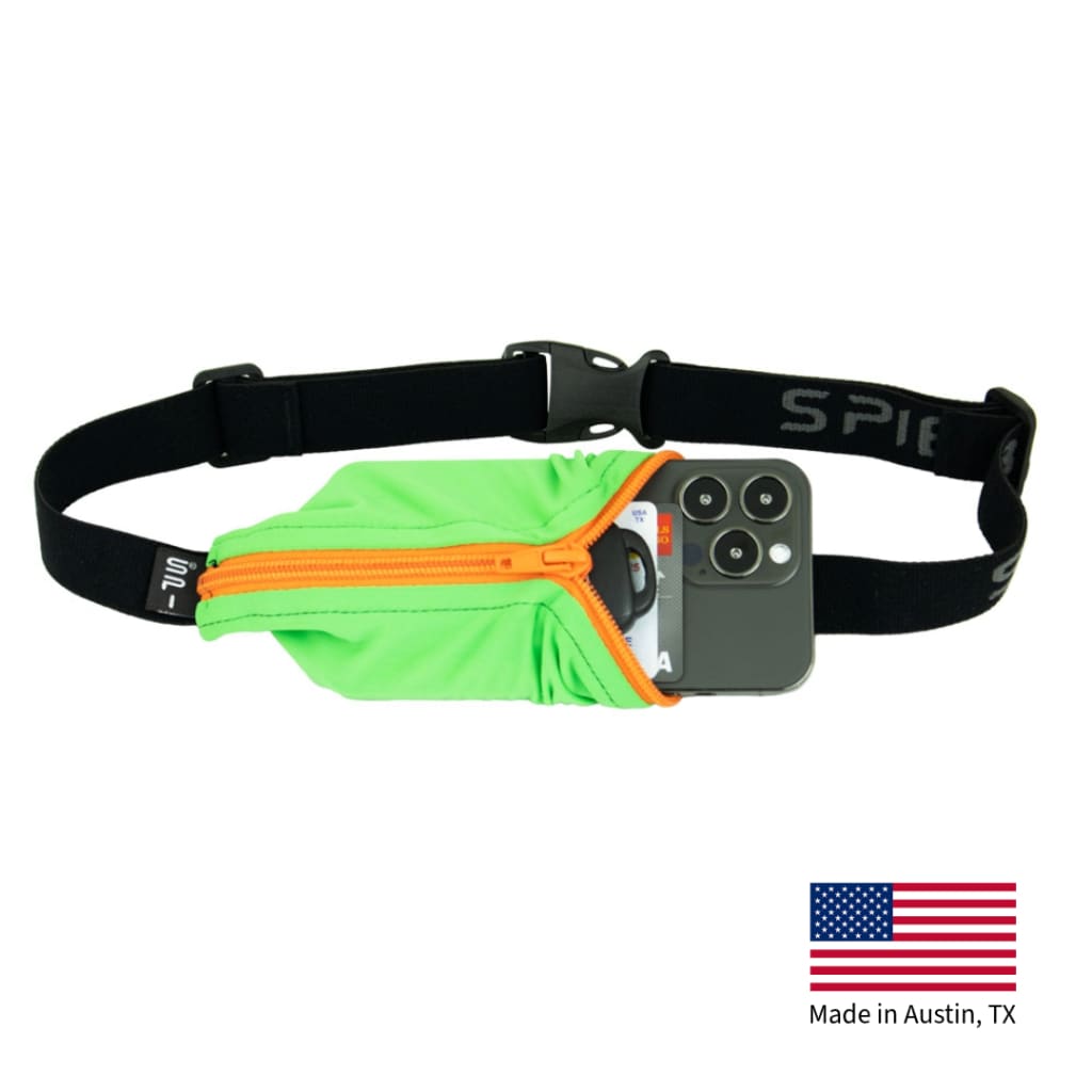 The Original SPIbelt Running Belt - Kelley with Orange Zipper