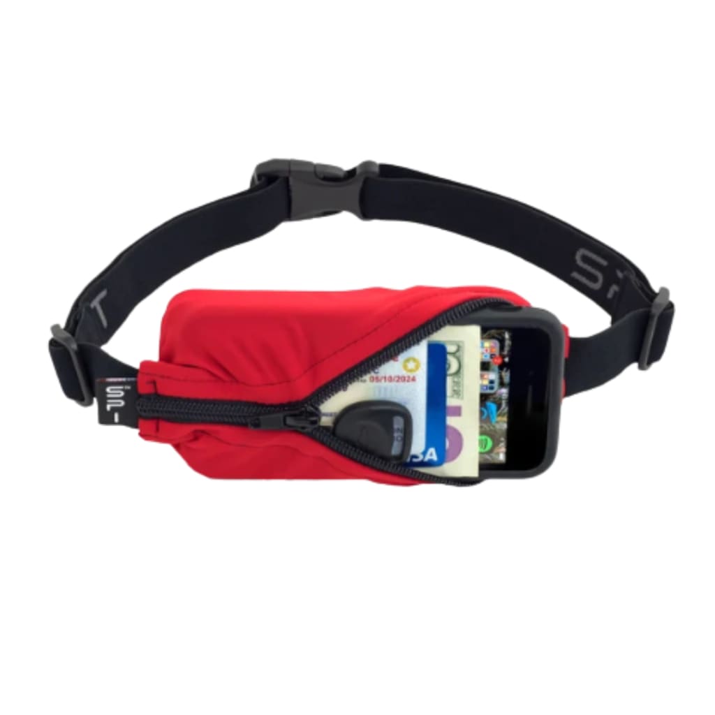 The Original SPIbelt Running Belt - Red with Black Zipper