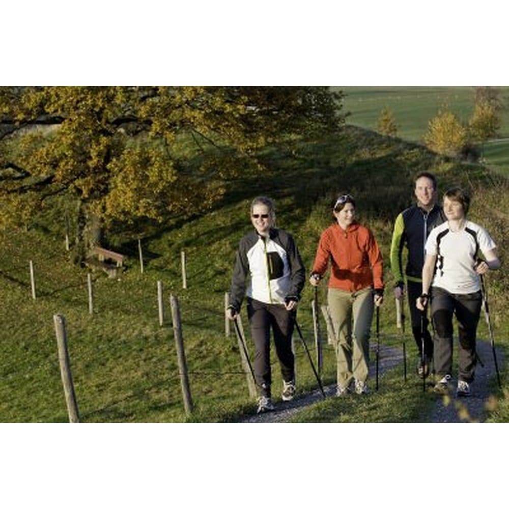 Orange Autumn Trekking Poles - 2 pack with detachable feet and travel bag -